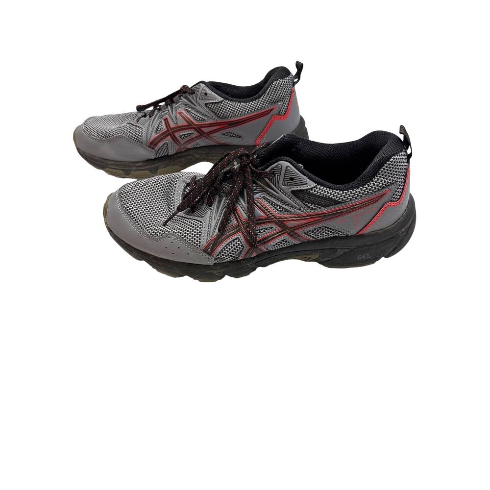 ASICS GEL-Venture Men’s Trail Running Shoes Size 10.5 Gray Black Red